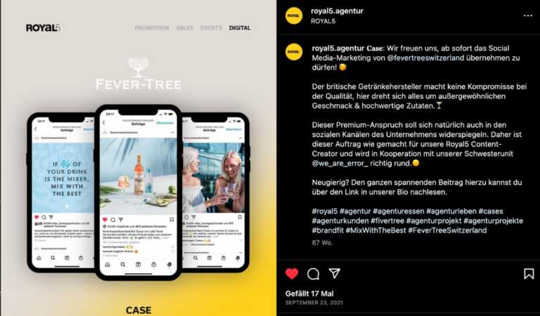 Instagram: Royal5 Agentur