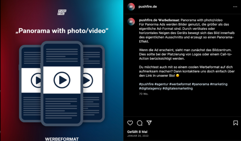 Instagram: Pushfire Agentur